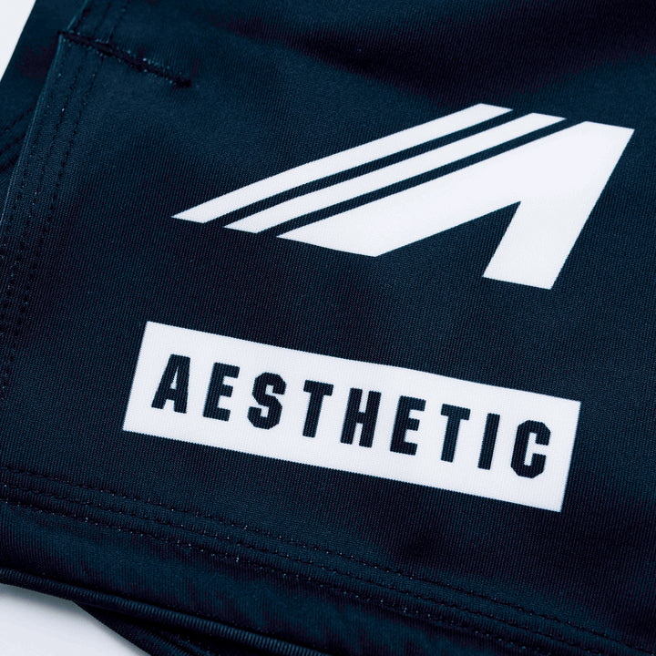 AESTHETIC Axis Combat Shorts - Black - logo details - Aesthetic Australia