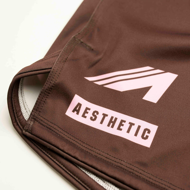 AESTHETIC Axis Combat Shorts - Brown - side view - Aesthetic Australia
