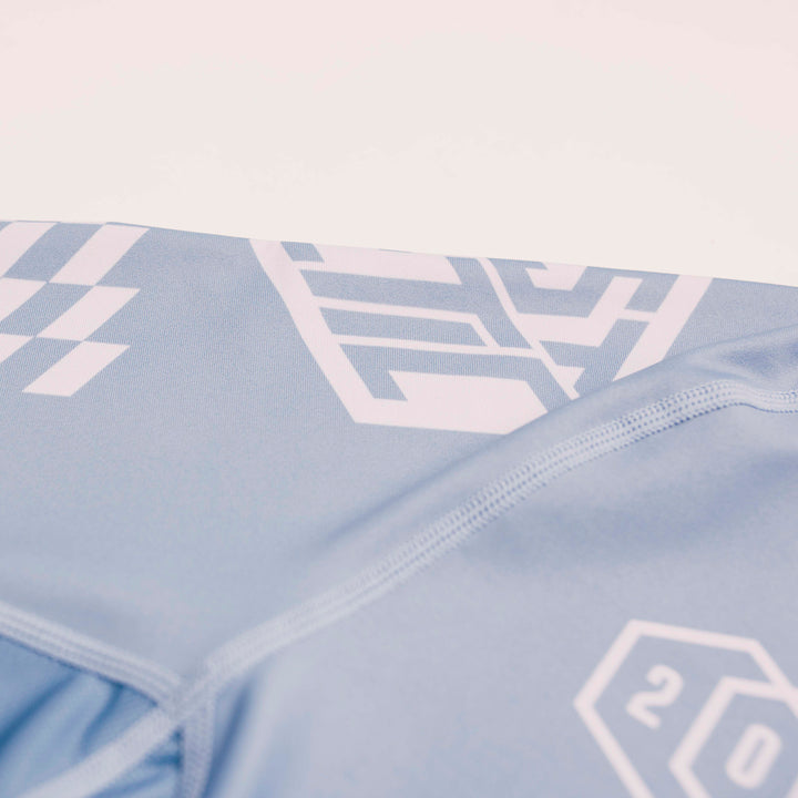 AESTHETIC Axis Short Sleeve Rashguard - Steel Grey sleeve details - Aesthetic Australia