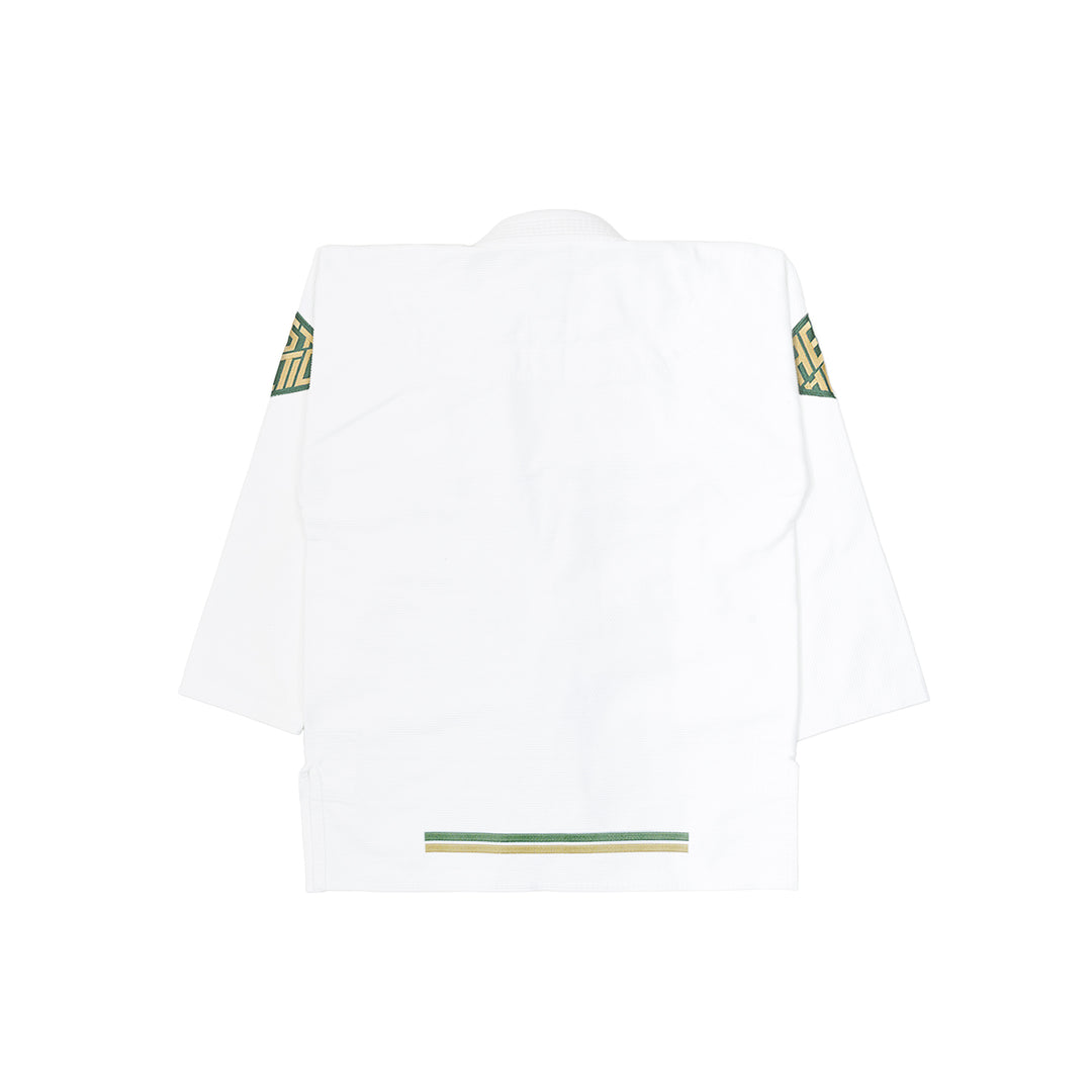 The Competitor Kids Kimono (White/Pine Green)