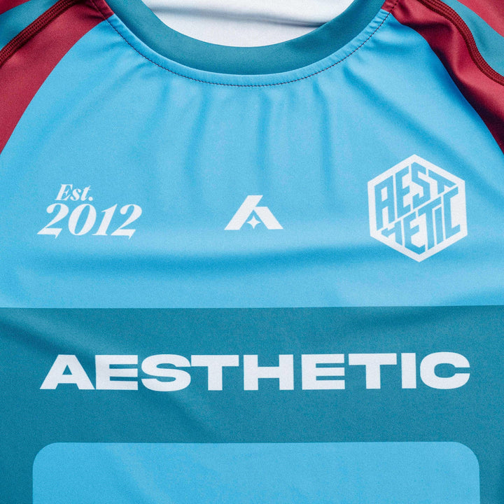 Youth Cross Short Sleeve Rashguard (Maroon)