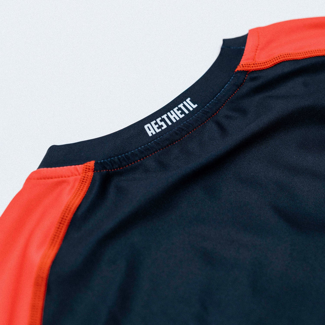 Youth 'Moto' Short Sleeve Rashguard (Red)