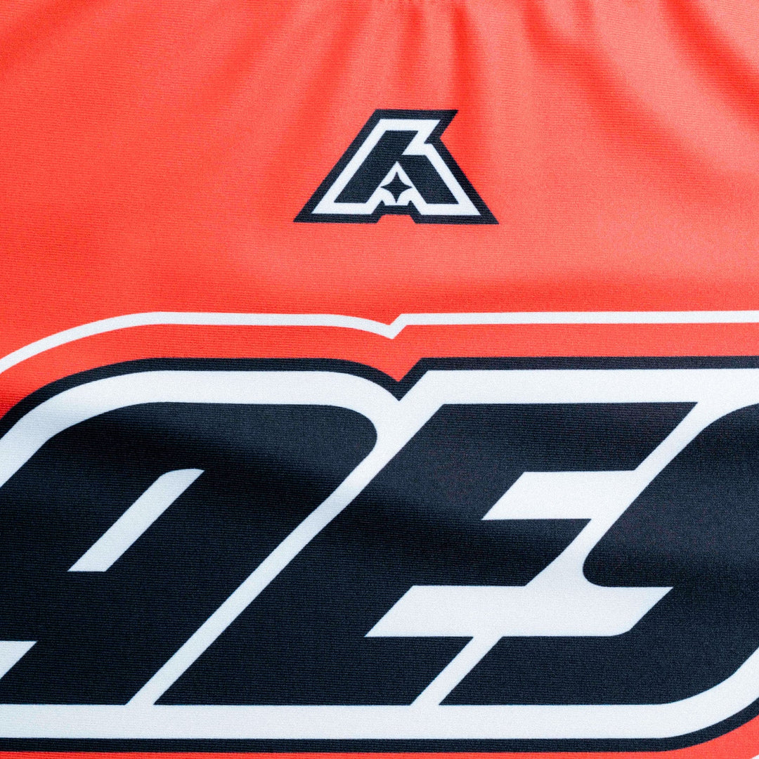 Youth 'Moto' Short Sleeve Rashguard (Red)