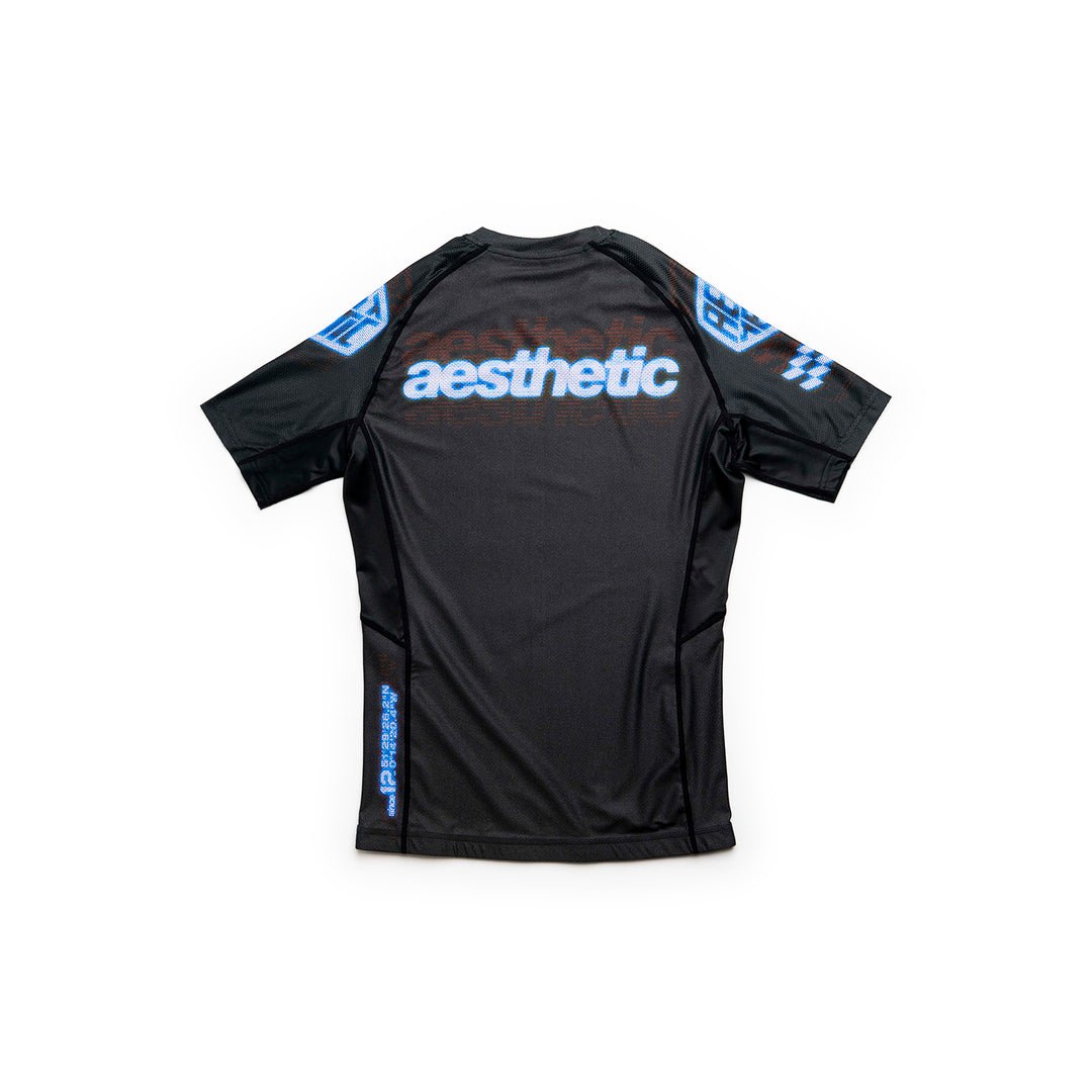 AESTHETIC Axis XPLR Short Sleeve Rashguard - Synth back view - Aesthetic Australia