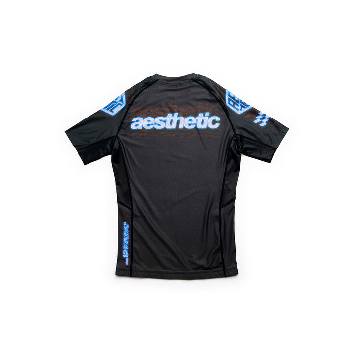 AESTHETIC Axis XPLR Short Sleeve Rashguard - Synth back view - Aesthetic Australia