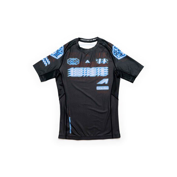 AESTHETIC Axis XPLR Short Sleeve Rashguard - Synth front view - Aesthetic Australia