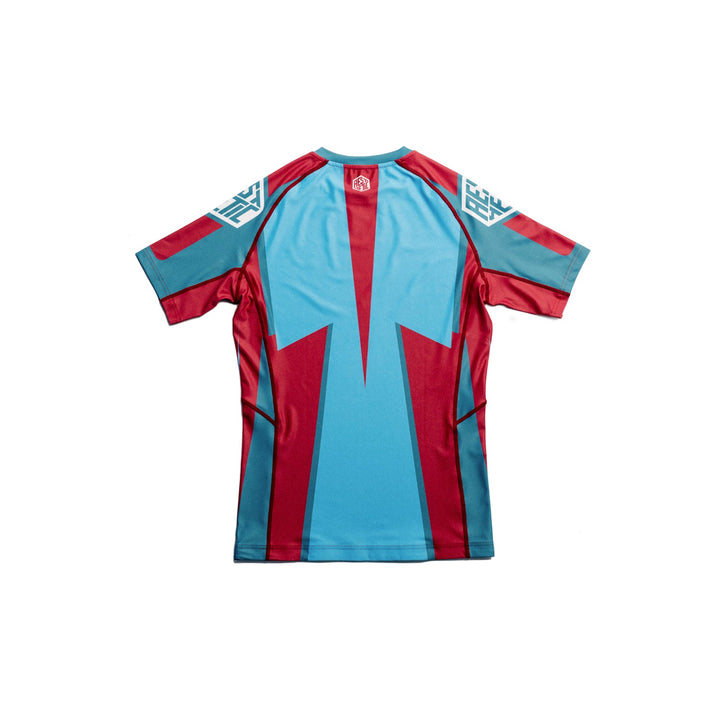 Youth Cross Short Sleeve Rashguard (Maroon)