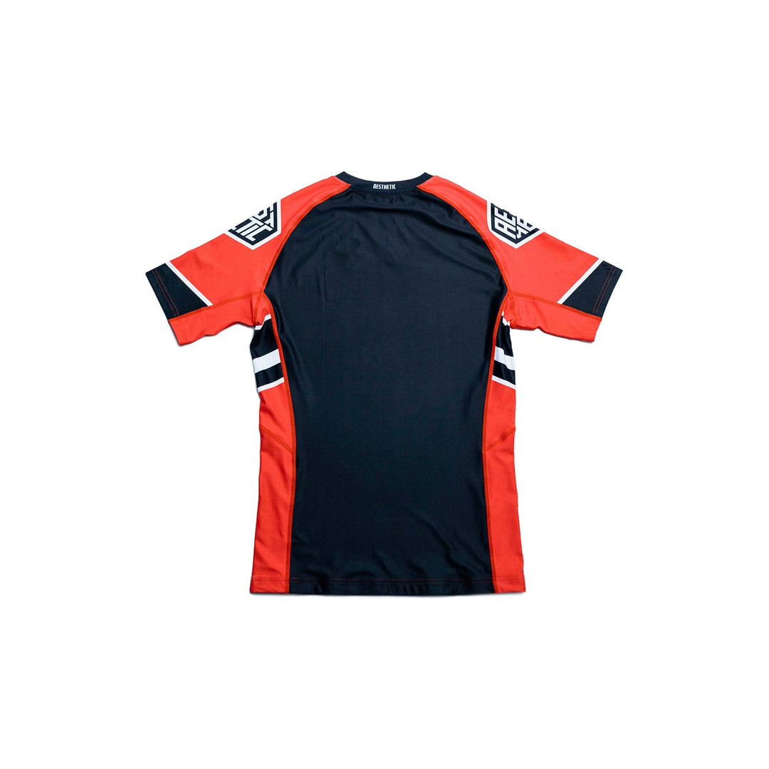 Youth 'Moto' Short Sleeve Rashguard (Red)