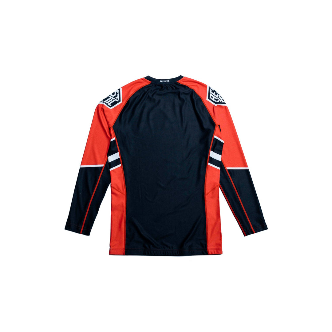 Youth 'Moto' Long Sleeve Rashguard (Red)