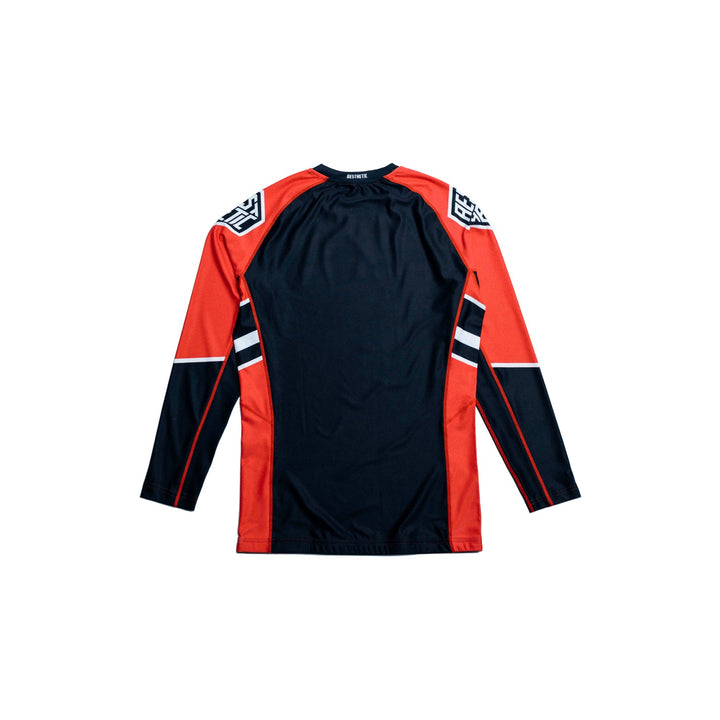 Youth 'Moto' Long Sleeve Rashguard (Red)