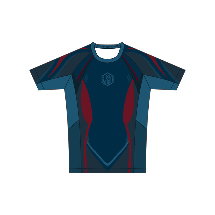 Pre-Order: 'Prussian Blue' Jozef Chen Short Sleeve Rashguard