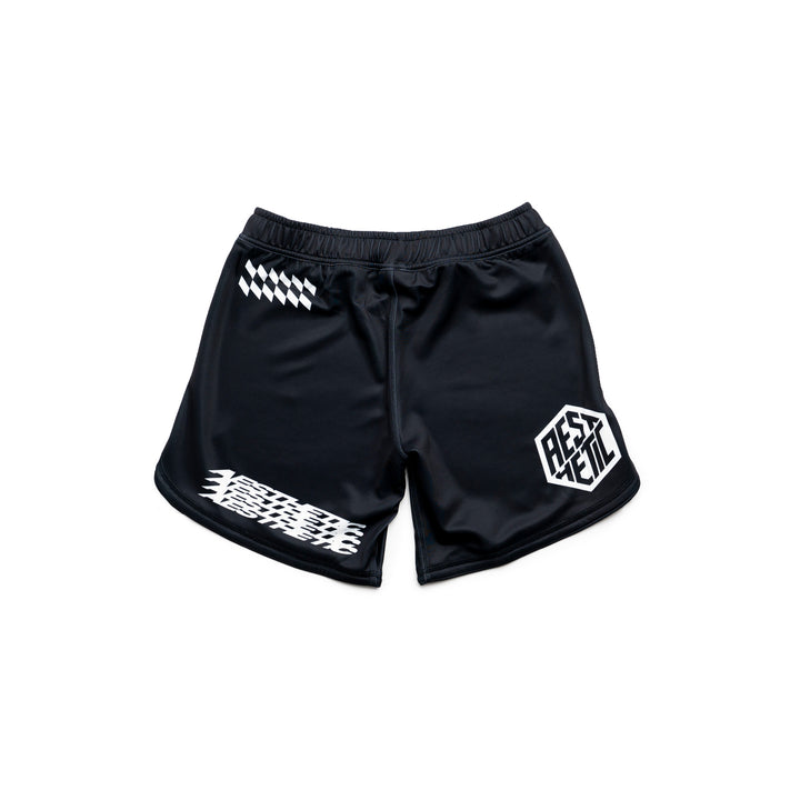 AESTHETIC Axis Combat Shorts - Black - back details - Aesthetic Australia