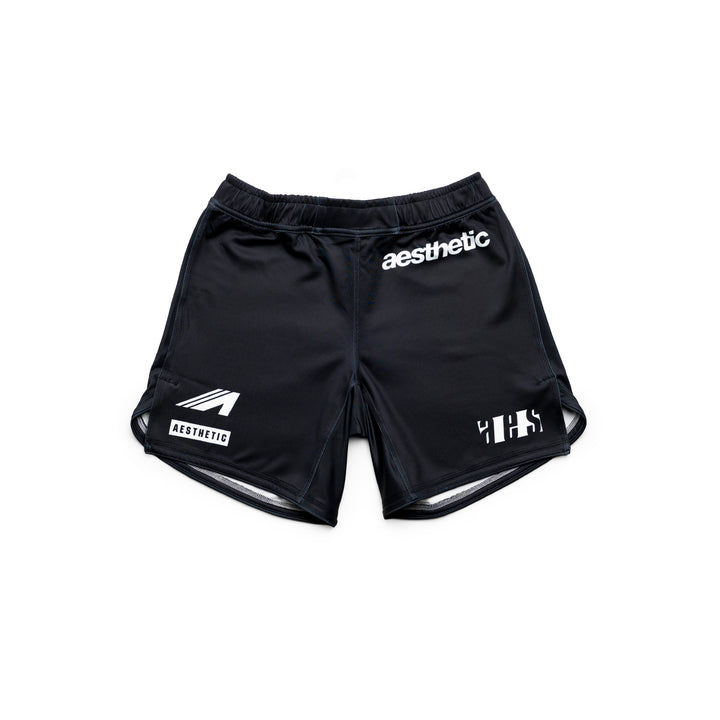 AESTHETIC Axis Combat Shorts - Black - front details - Aesthetic Australia