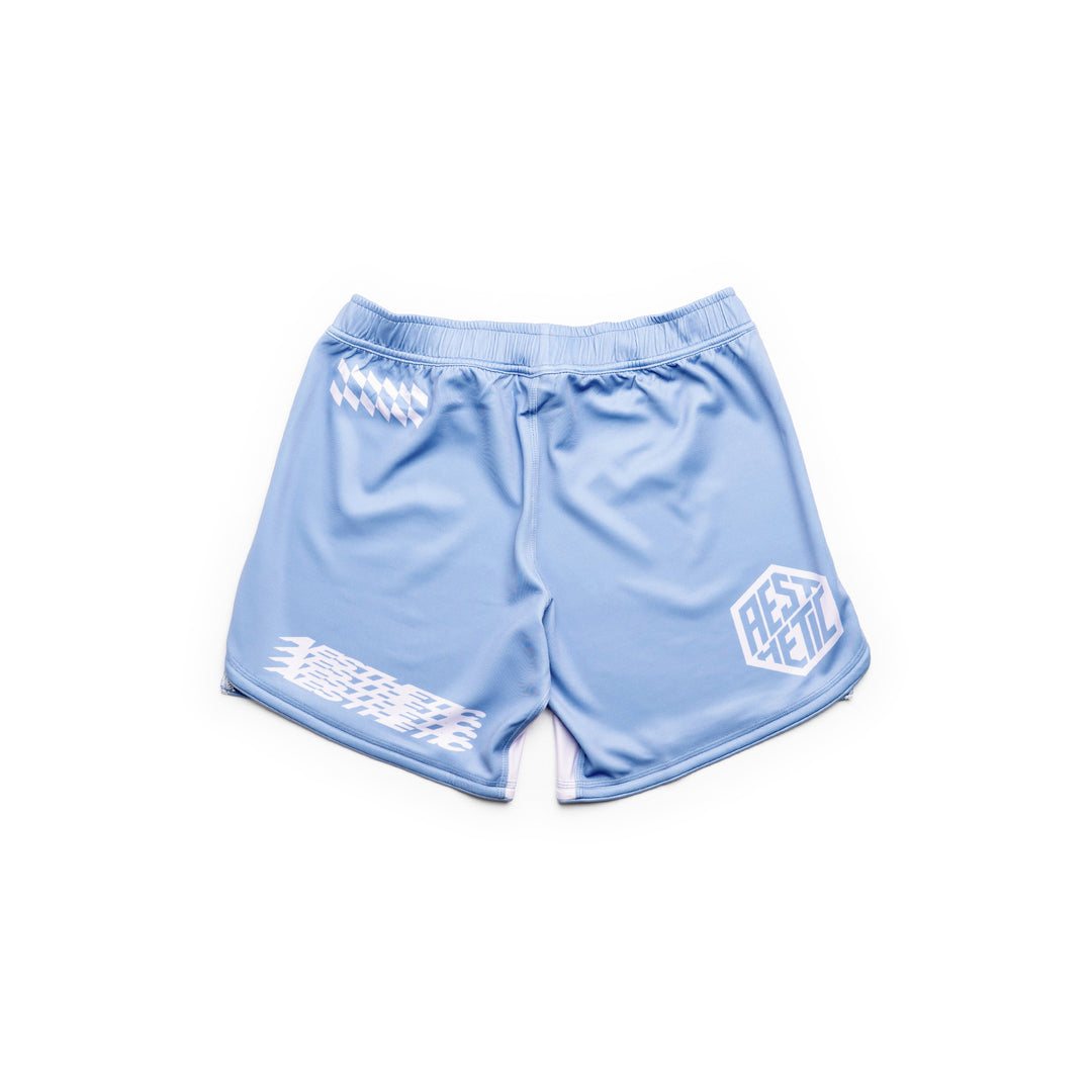 AESTHETIC Axis Combat Shorts - Steel Grey - back view - Aesthetic Australia